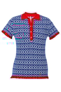 Camisón de tricot con cuello polo