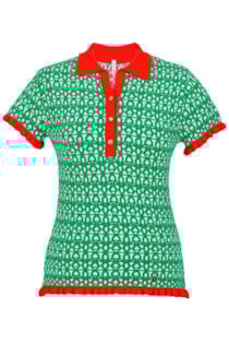 Camisón de tricot con cuello polo