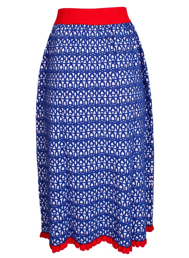 Tricot skirt with tweezers