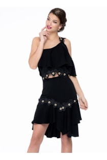 Skirt with frills on the bottom