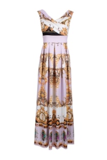 Vestido midi com pregas