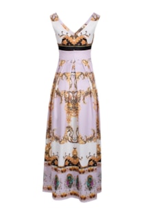 Vestido midi com pregas
