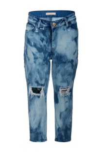 Pantalones con lentejuelas y rotos