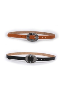 Thin belt with buckle of jewels
