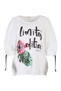 Camiseta con estampado brillante