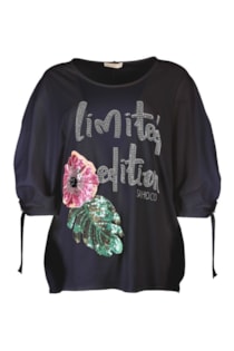Camiseta con estampado brillante