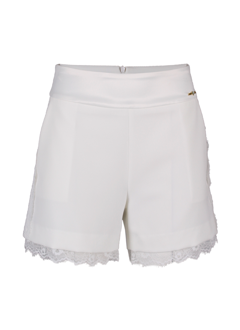 Shorts with lace detail