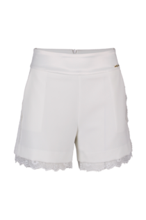 Shorts with lace detail