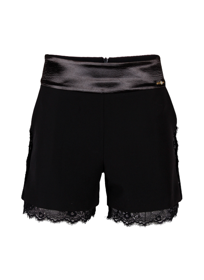 Shorts with lace detail