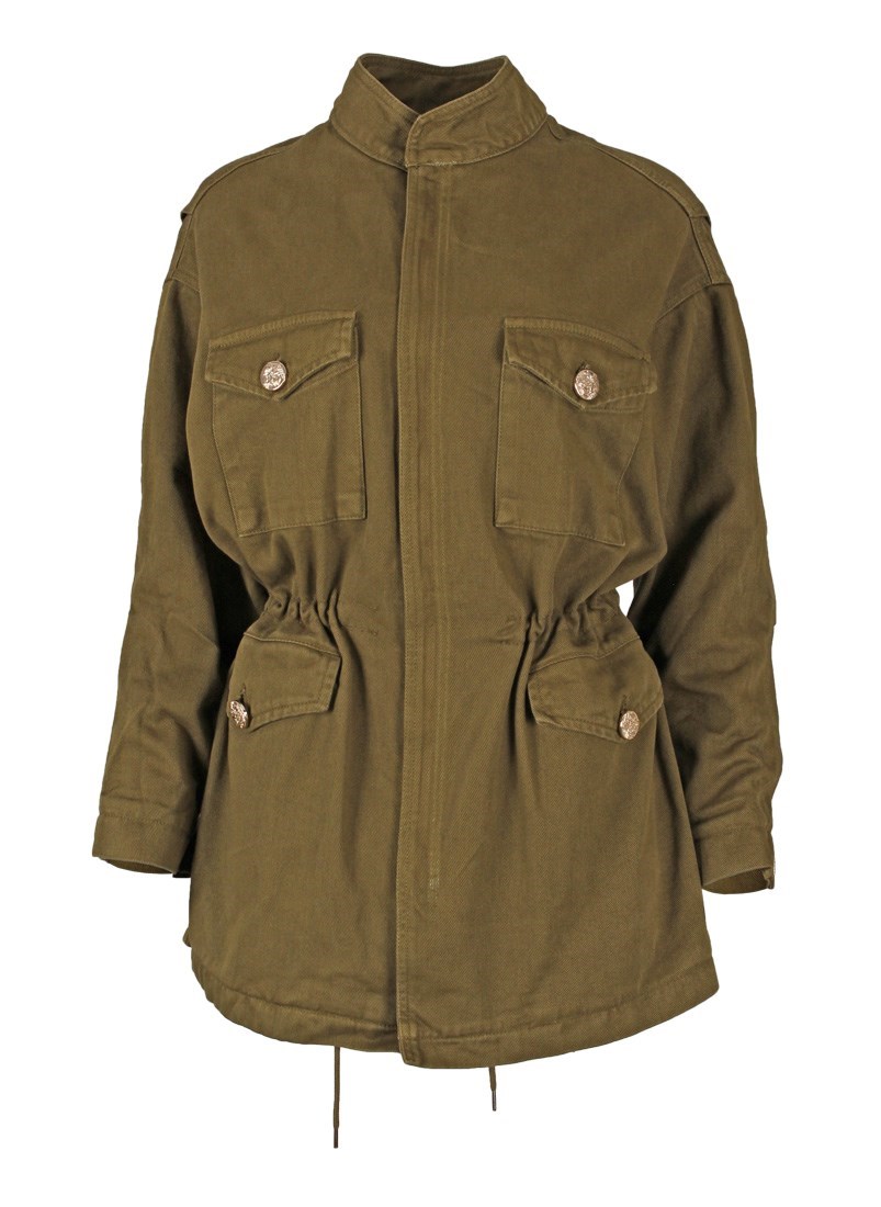 Parka coat with details