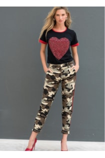 Pants with camouflage print