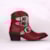 Leather boots with buckles