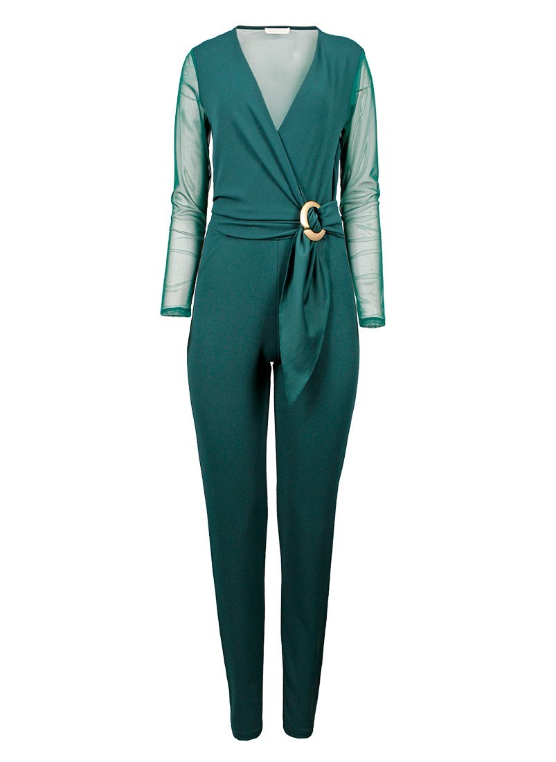 long jumpsuit with buckle