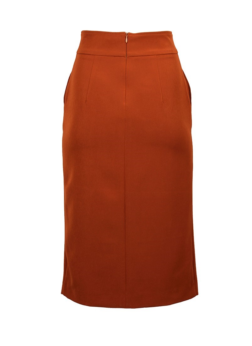 Pencil skirt with buttons