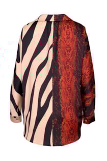 Printed asymmetric blouse
