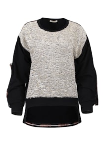 Camisola com frente brilhante