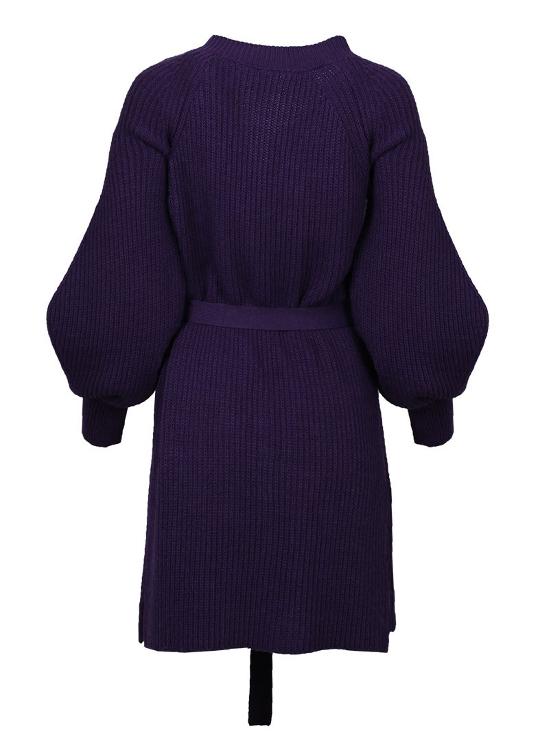 Tricot coat with pockets