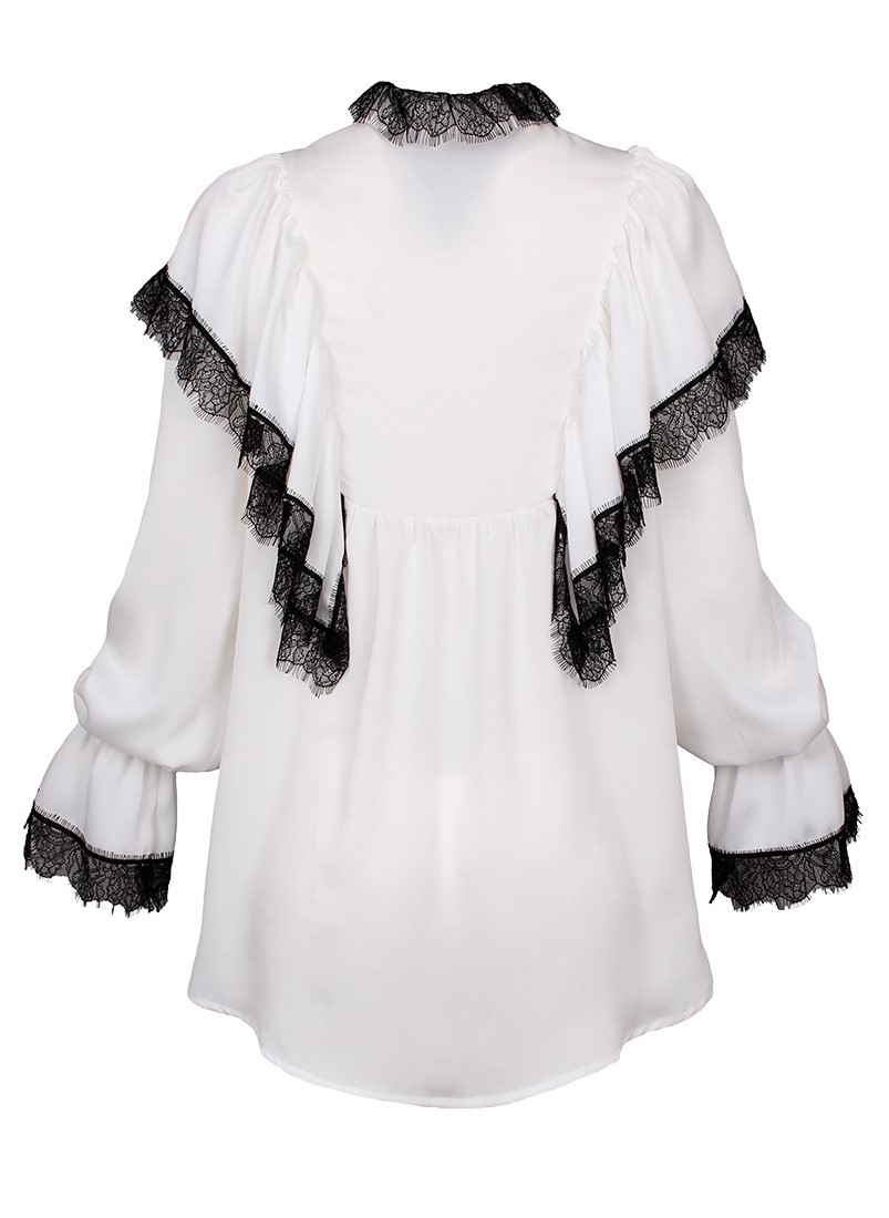 Shirt with frills