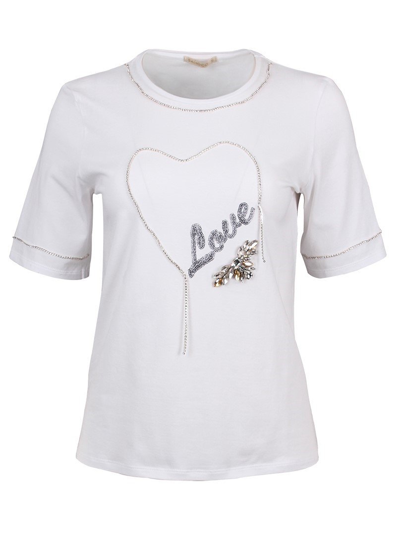 Camiseta con cadena brillante