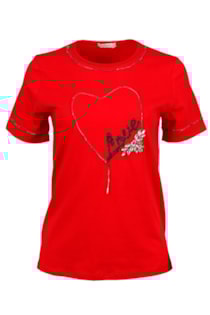 T-shirt com corrente brilhante