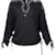 Asymmetric blouse with details