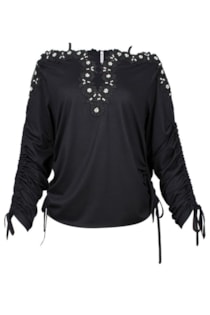 Asymmetric blouse with details