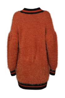 Abrigo con punto tricot metalizado