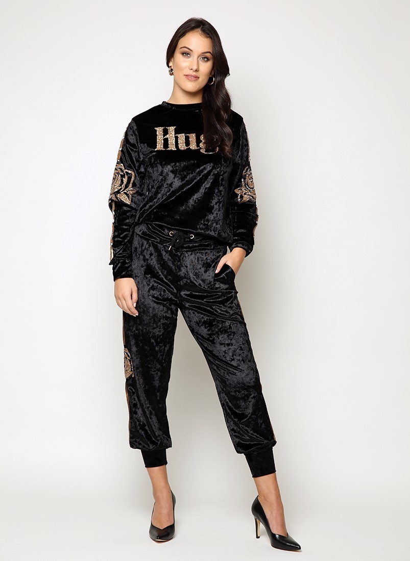 Pants with sequin detail 