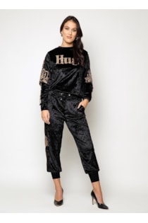Pantalón con detalle en lentejuelas