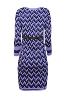 Vestido con escote pico con cinturón