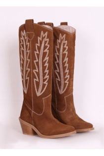 Botas de tacão estilo Cowboy