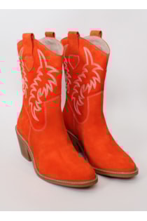 Botins de tacão estilo Cowboy