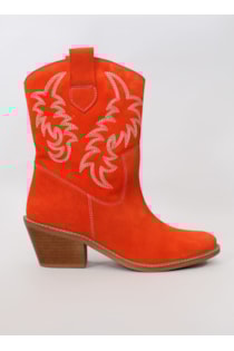 Botins de tacão estilo Cowboy