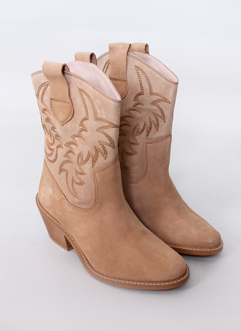 Cowboy style ankle boots 