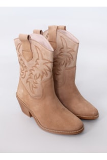 Botins de tacão estilo Cowboy