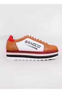 Color block platform sneakers