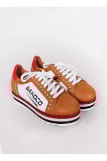 Color block platform sneakers