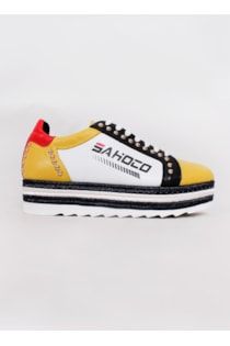 Color block platform sneakers