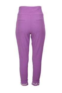 Embroidered hem pants