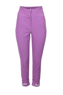 Embroidered hem pants