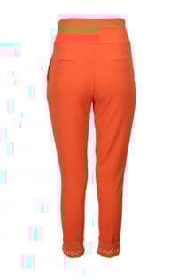 Embroidered hem pants