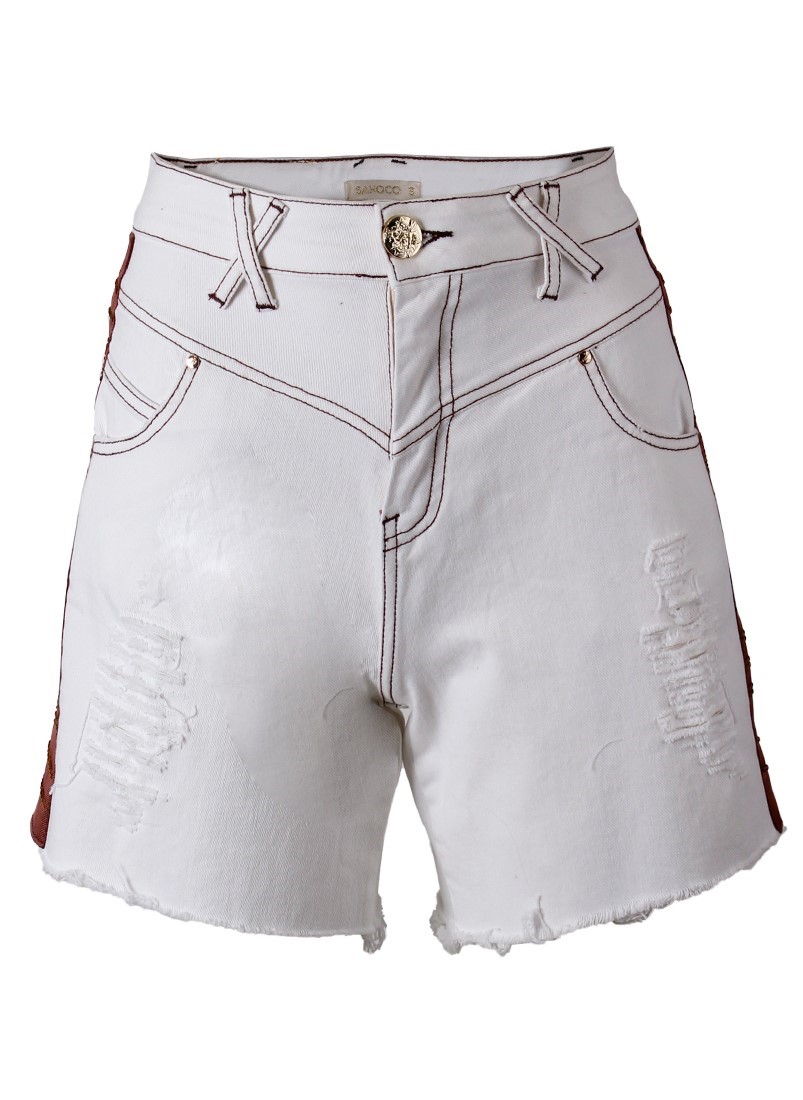 Calções bermuda mom fit