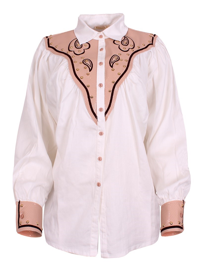 Camisa cowboy combinada