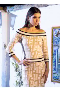 Camisola gola reta