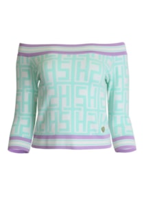 Camisola gola reta