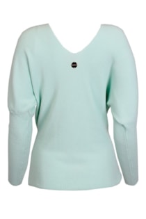 Camisola de tricot com decote profundo