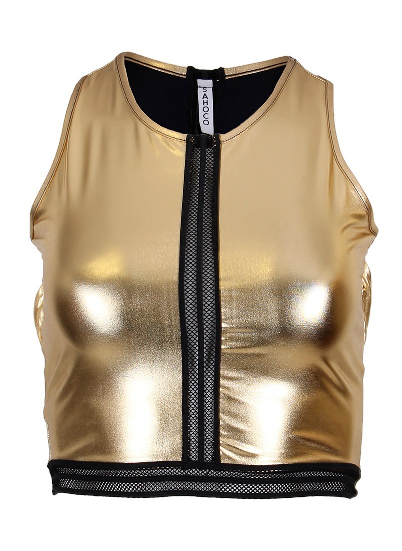 Golden top with cut out