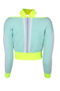 Top cropped de tricot