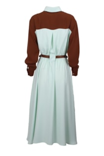 Vestido midi com cinto
