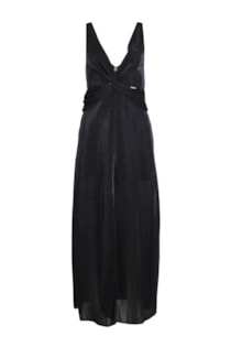 Vestido brilhante com nó